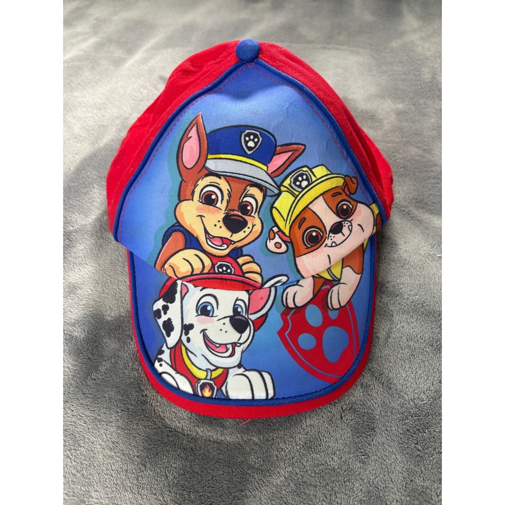Paw Patrol Toddler Boys Baseball Cap Hat Red Blue Chase Marshall Rubble Snapback